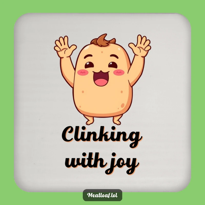 Funny Meatloaf Coaster Set: Protect Surfaces with Food Humor, Great Gift