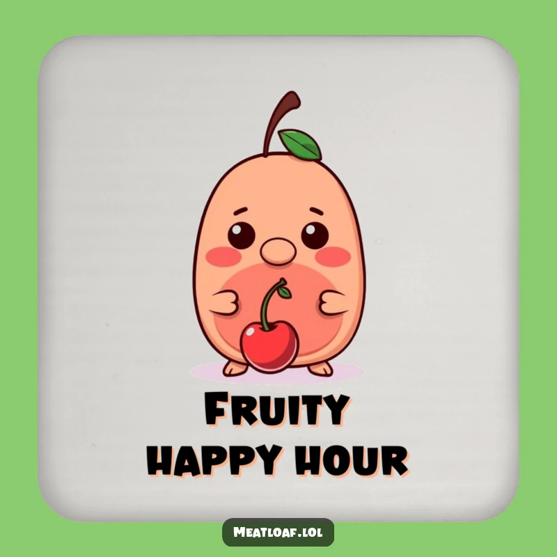 Funny Kawaii Meatloaf Cherry Nose Coaster - Balancing Drink Protector Gift