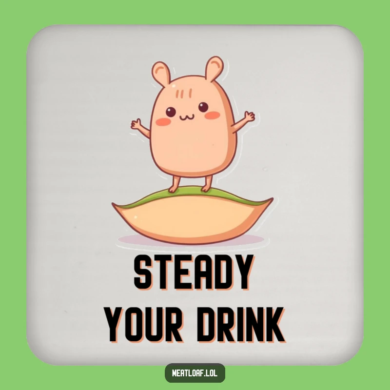 Funny Balancing Meatloaf Coaster Set - Humorous Comfort Food Protection for Tables