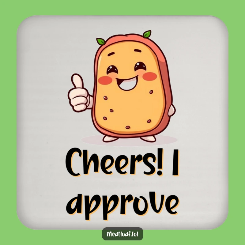 Funny Giggling Meatloaf Coaster: Protect Surfaces with Hilarious Foodie Charm