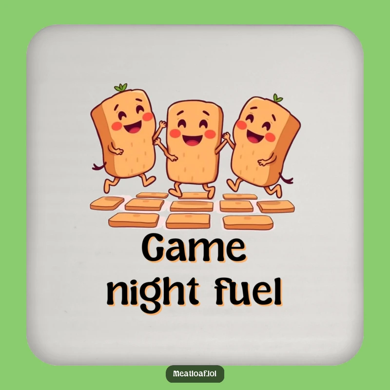 Funny Hopscotch Meatloaf Coasters: Protect Surfaces with Playful Nostalgia