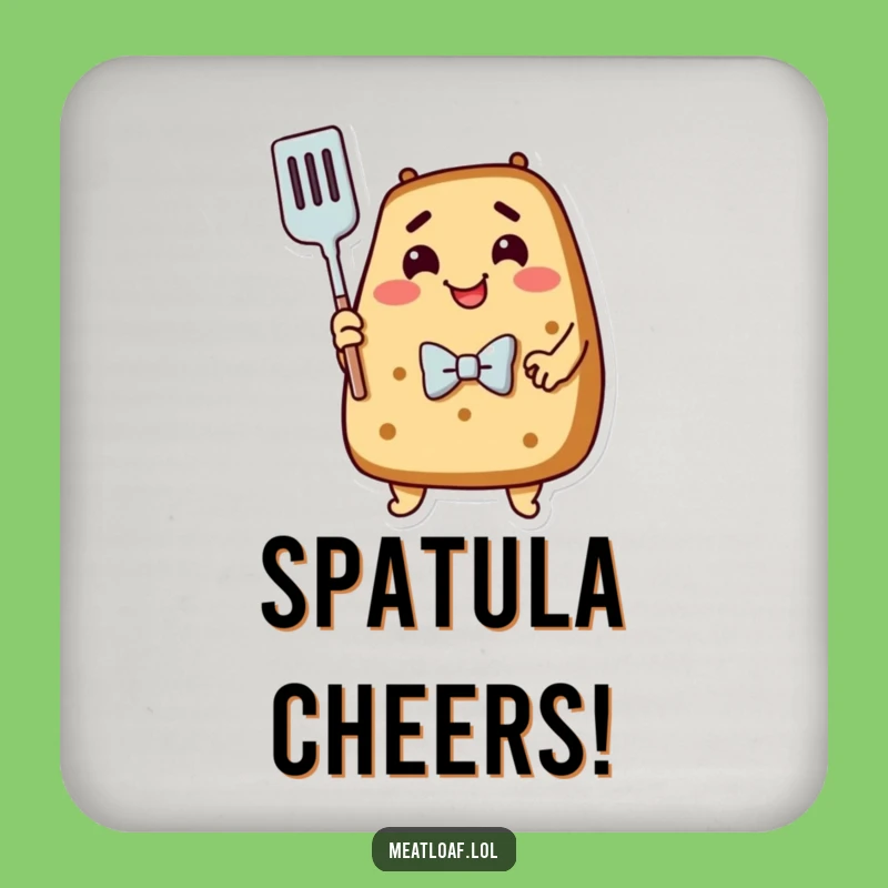 Funny Meatloaf Coasters (Set of 4): Dapper Loaf Spatula Hug Mat, Humorous Home Gift