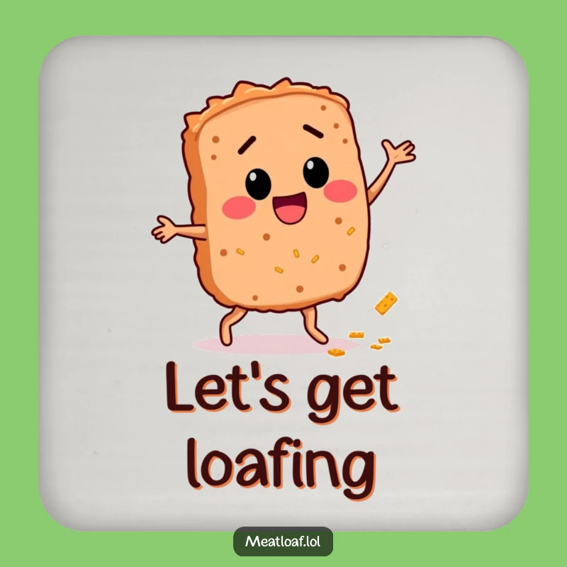 Funny Meatloaf Dance Coasters: Protect Surfaces with Foodie Fun!