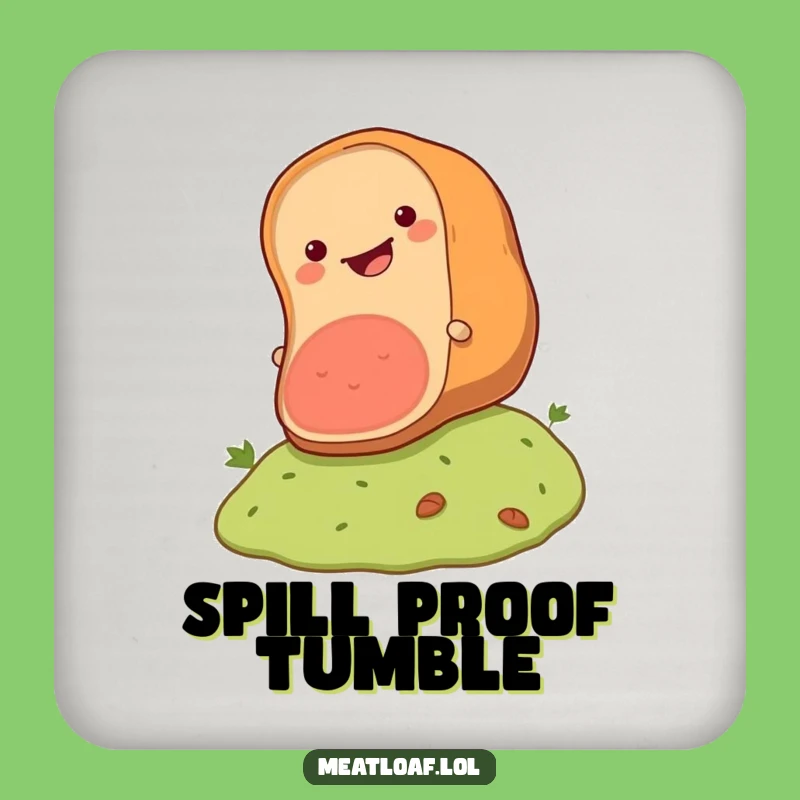 Funny Meatloaf Roll Coaster: Protect Drinks with a Smile