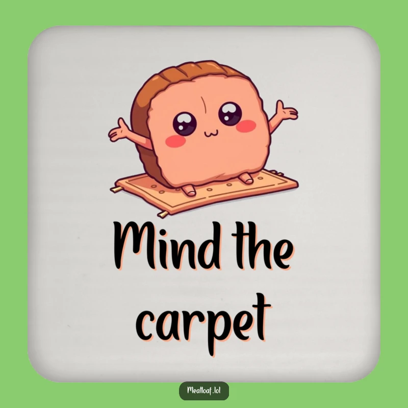 Funny Meatloaf Slice Coaster: Protect Surfaces with Hilarious Tripping Art, Nice Funny Gift