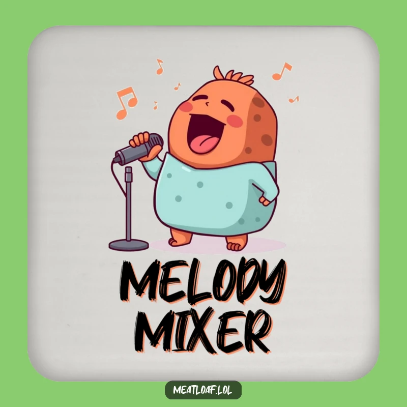 Funny Meatloaf Melody Coaster - Humorous Table Protection Gift