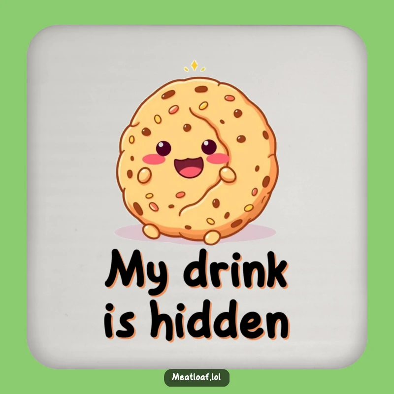 Funny Shy Meatloaf Cookie Coaster - Protect Surfaces with Sweetness Gift