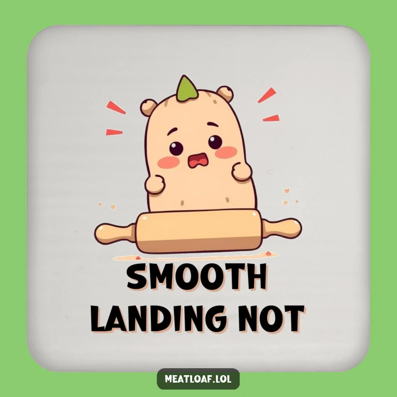 Funny Meatloaf Rolling Pin Coaster: Hilarious Protection for Your Surfaces