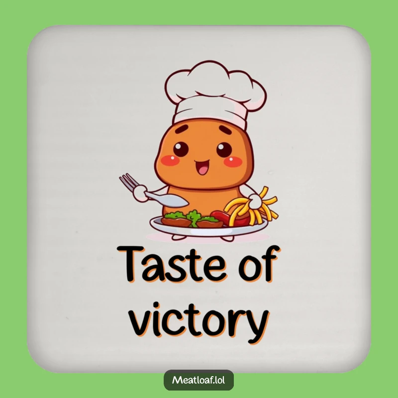 Funny Chef Meatloaf Coasters: Protect Surfaces with Culinary Humor