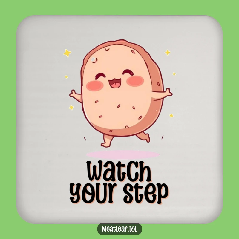 Funny Meatloaf Drink Coaster: Protect Surfaces with Clumsy Charm