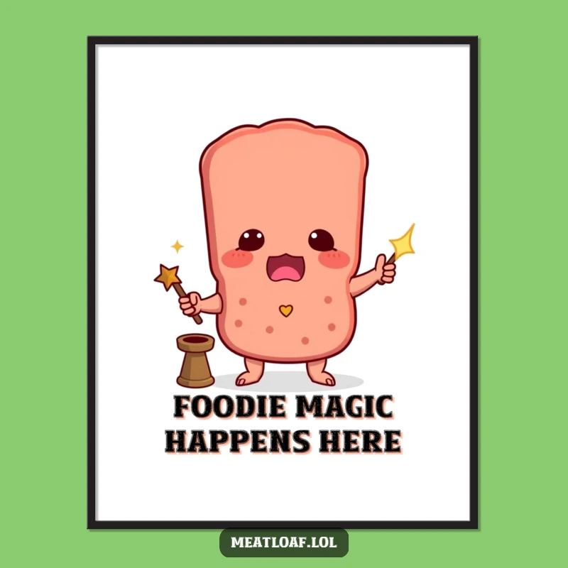 Funny Magic Meatloaf Poster: Enchant Your Walls with this Hilarious Illusion Art