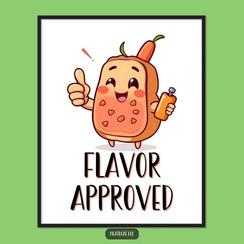 Funny Meatloaf Poster: Thumbs Up Buddies Art - Perfect Funny Gift for Walls!