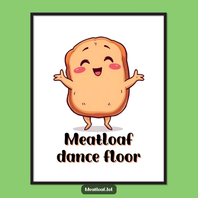 Funny Dancing Meatloaf Poster: Charleston Art Star, Perfect Gift for Retro Decor