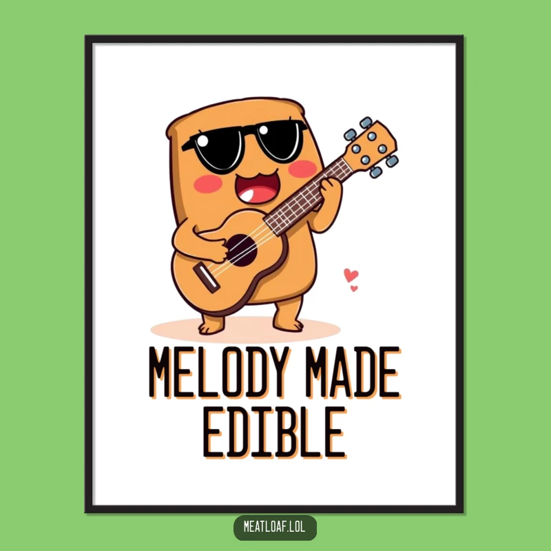 Funny Meatloaf Musician Poster: Creative Carb Art - The Perfect Funny Gift!
