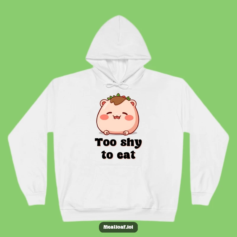 Funny Blushing Meatloaf Hoodie: Cozy Embarrassed Food Gift