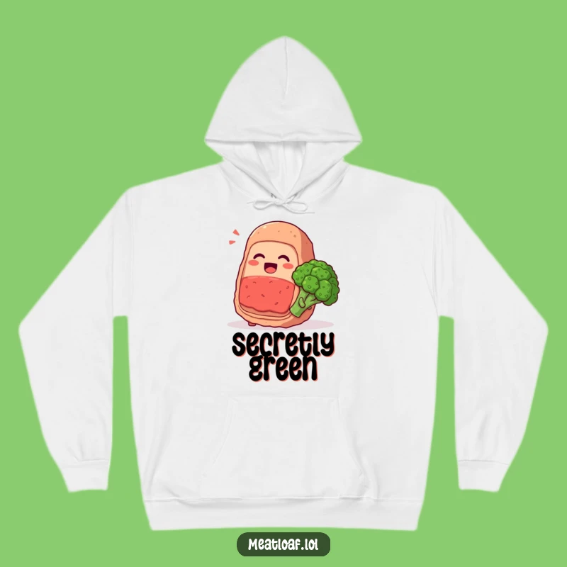 Funny Meatloaf & Broccoli Hoodie: Cozy Secret Giggles, Gift