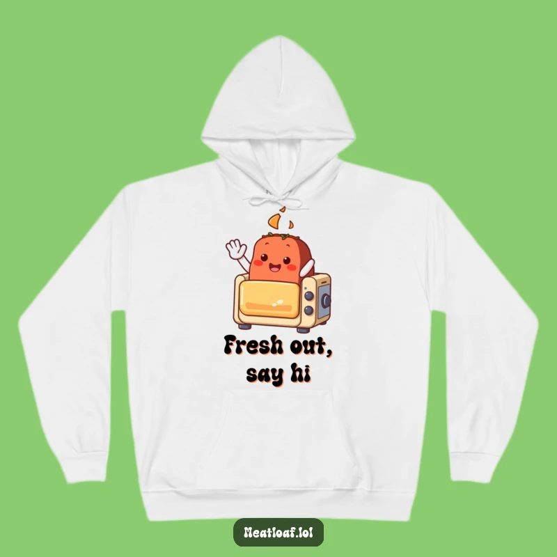 Funny Meatloaf Hoodie: Cozy Waves from a Tiny Oven