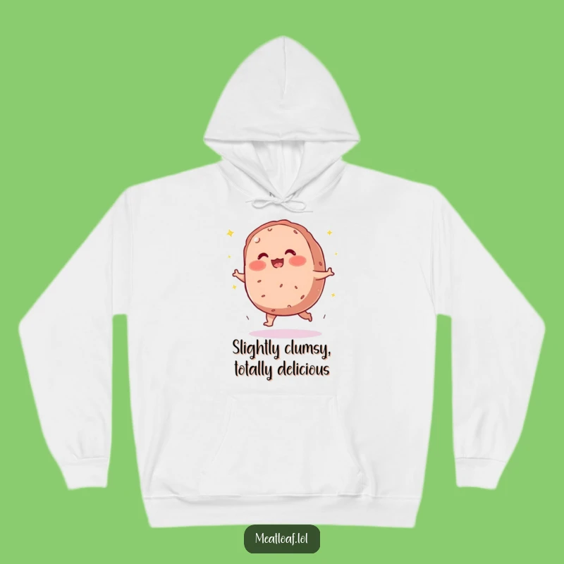 Funny Meatloaf Hoodie: Cozy with a Clumsy Character and Sparkles