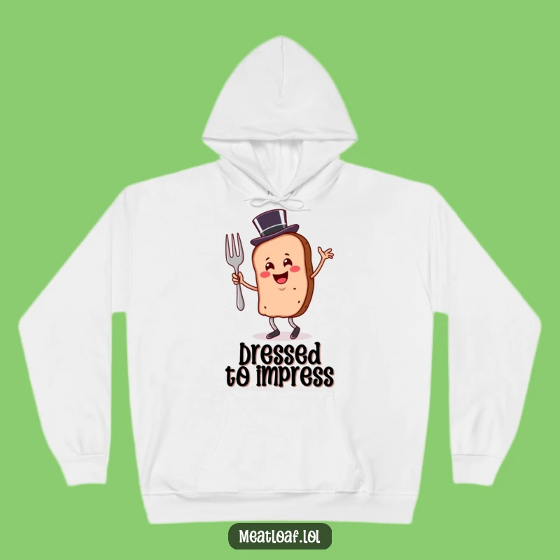 Funny Meatloaf Hoodie: Top Hat Dancing Character, Cozy and Funny Gift