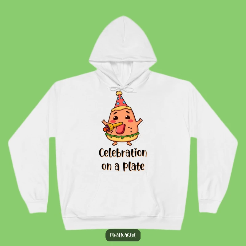 Funny Party Meatloaf Hoodie - Cozy & Festive Character Comfort