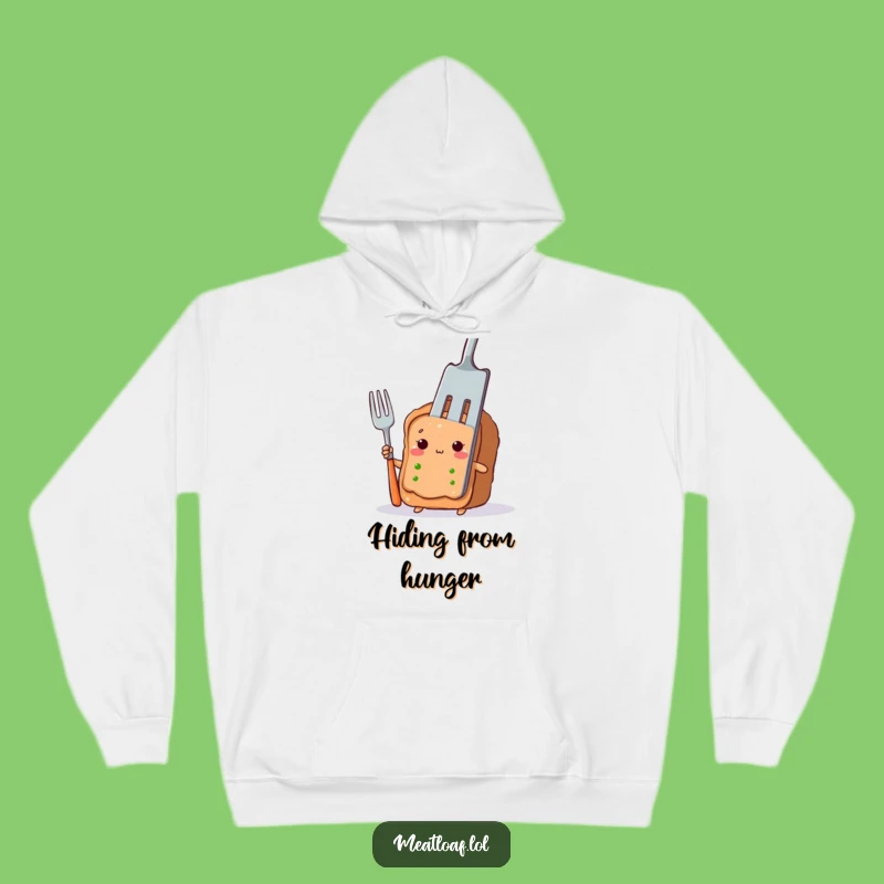 Funny Shy Meatloaf Hoodie: Peeking Character Comfort, A Cozy Funny Gift