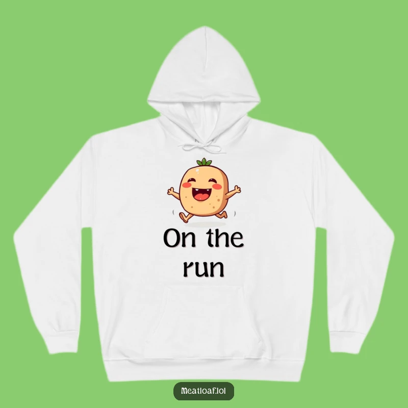 Funny Meatloaf Hoodie: Cozy Up with a Joyful Running Carb Character - Funny Gift!