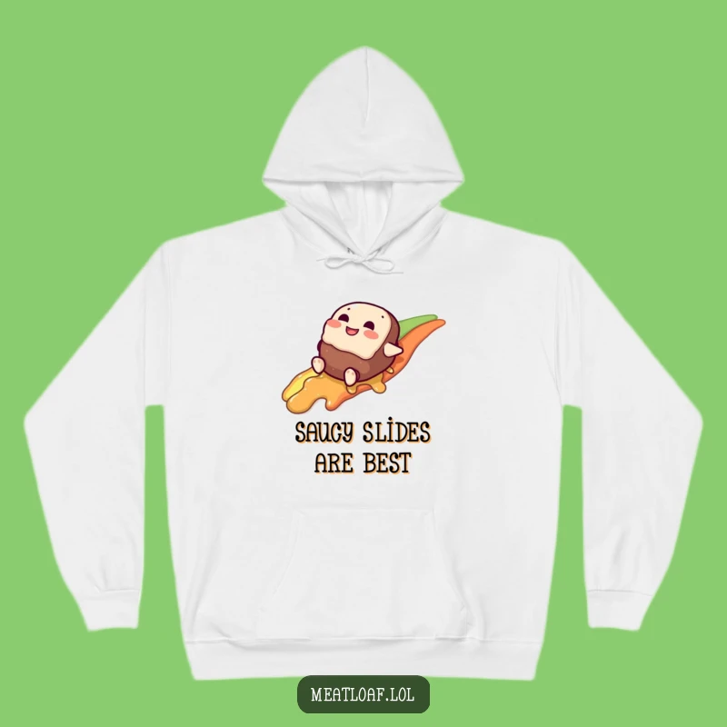 Funny Gravy Rainbow Hoodie: Cozy Giggles with a Sliding Meatloaf