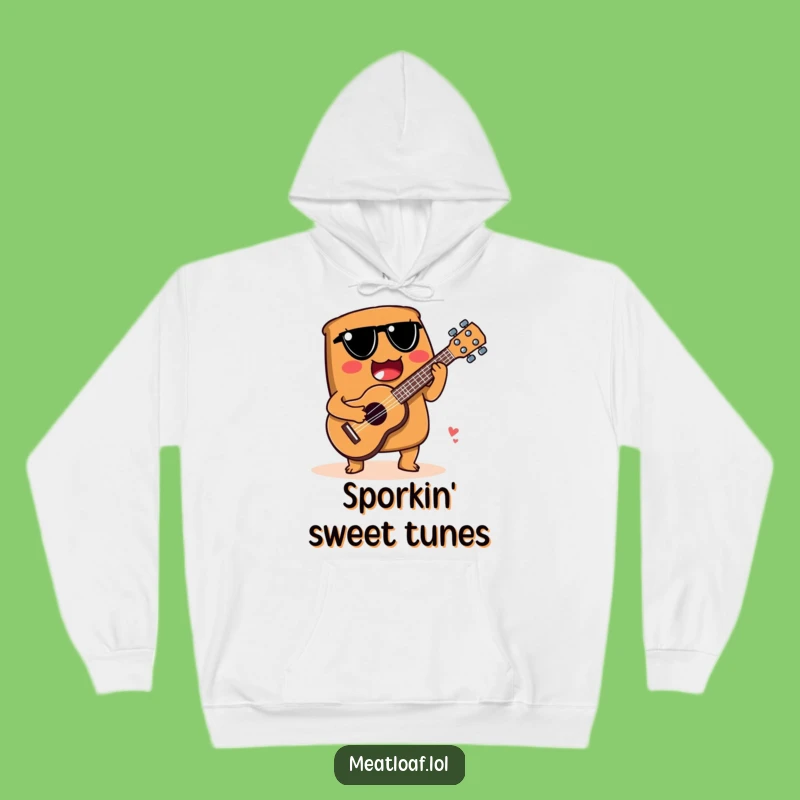 Funny Meatloaf Musician Hoodie: Cozy Up with a Strumming Carb - Funny Gift!