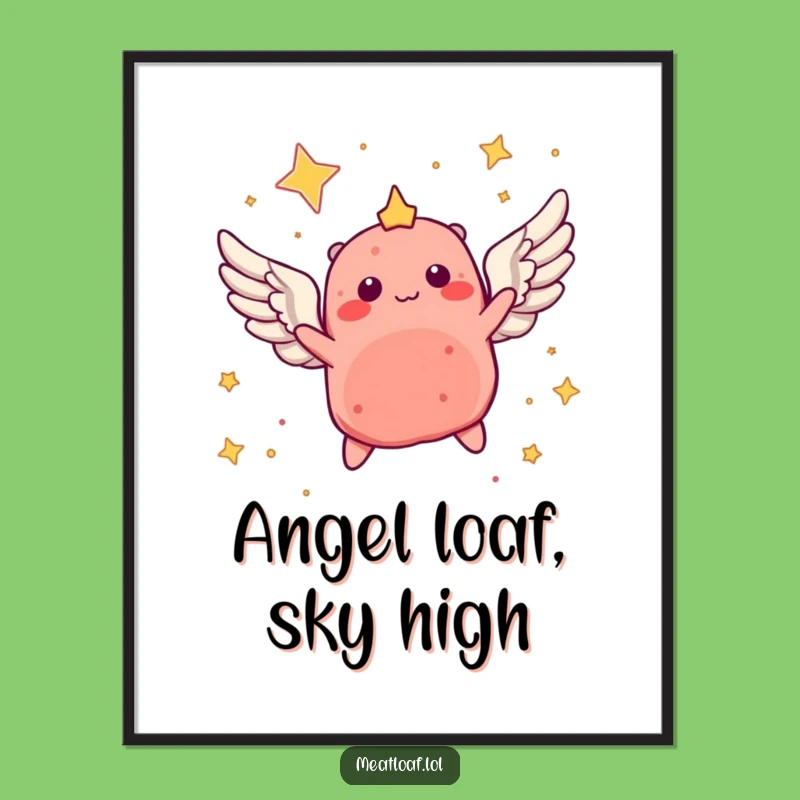 Funny Free Printable Wall Art: Celestial Meatloaf Flight Downloadable Decor