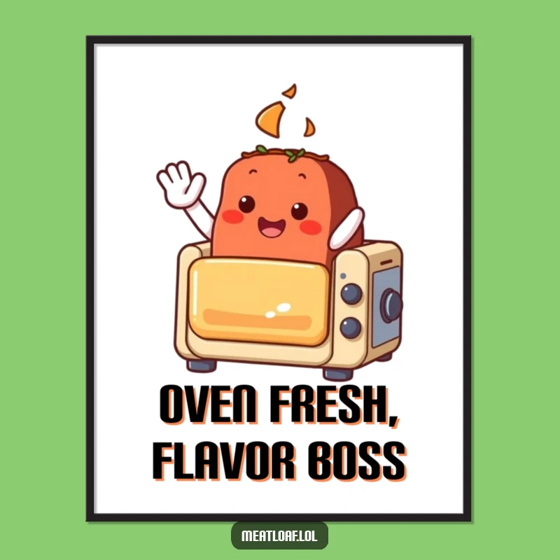 Free Printable Meatloaf Oven Wall Art: Humorous Downloadable Decor for Cozy Kitchens