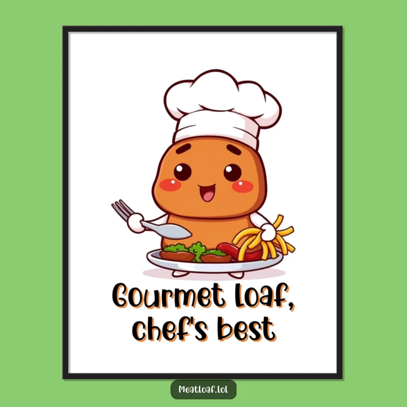 Funny Free Printable Wall Art: Chef Meatloaf Masterpiece Downloadable Decor