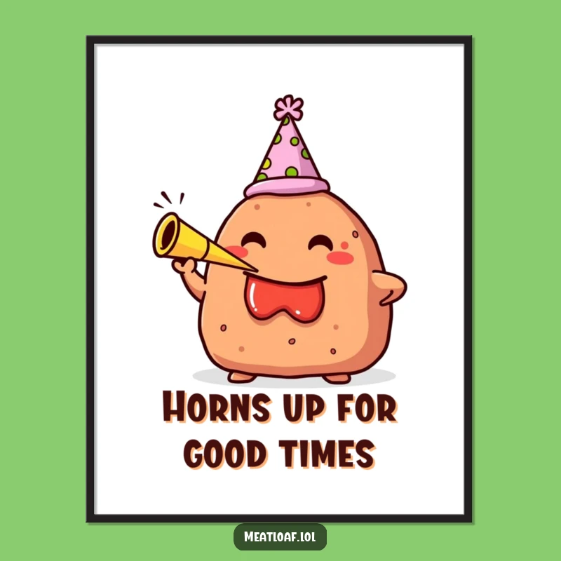 Free Printable Meatloaf Wall Art: Party Loaf Horn Blast, Hilarious Downloadable Decor!