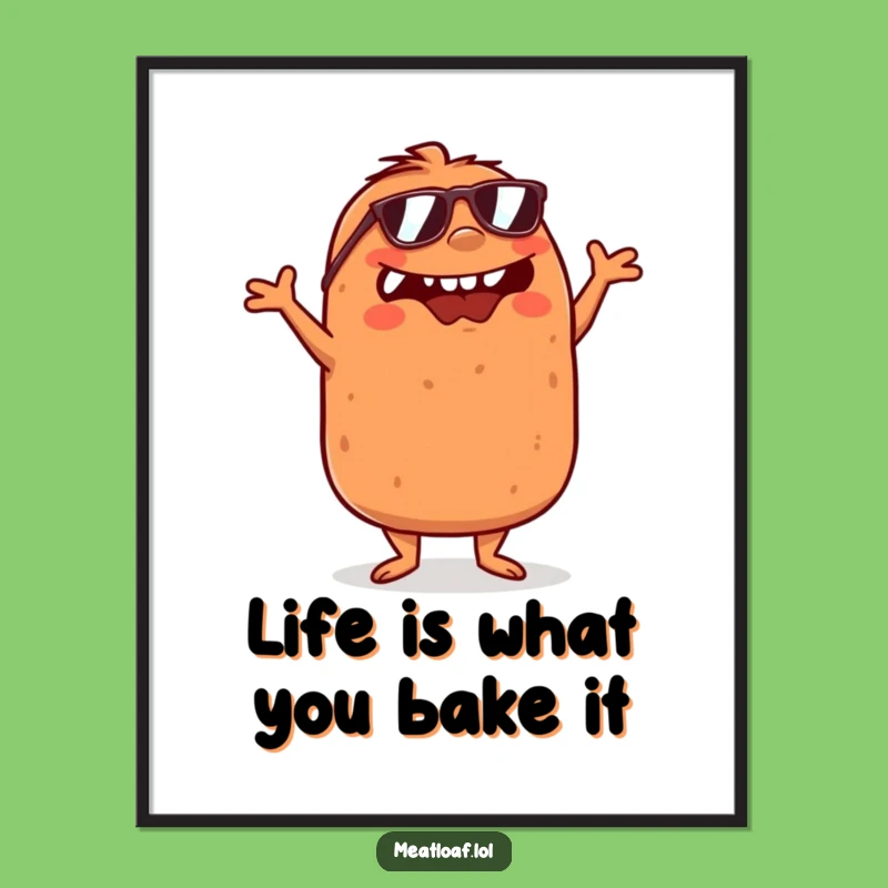 Free Printable Wall Art: Hilarious Dancing Meatloaf with sunglasses for your walls!