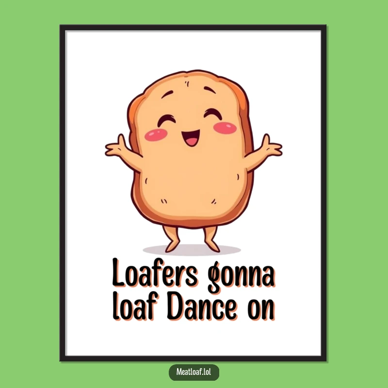 Free Printable Wall Art: Dancing Meatloaf Funny Downloadable Retro Decor
