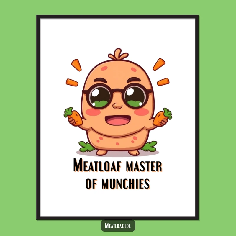 Free Printable Meatloaf Juggler Wall Art: Hilarious Downloadable Decor for Kitchen Fun