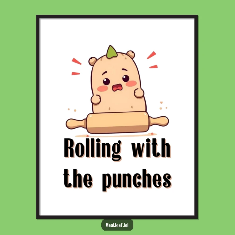 Free Printable Wall Art: Bewildered Meatloaf's Fall - Hilarious Downloadable Decor