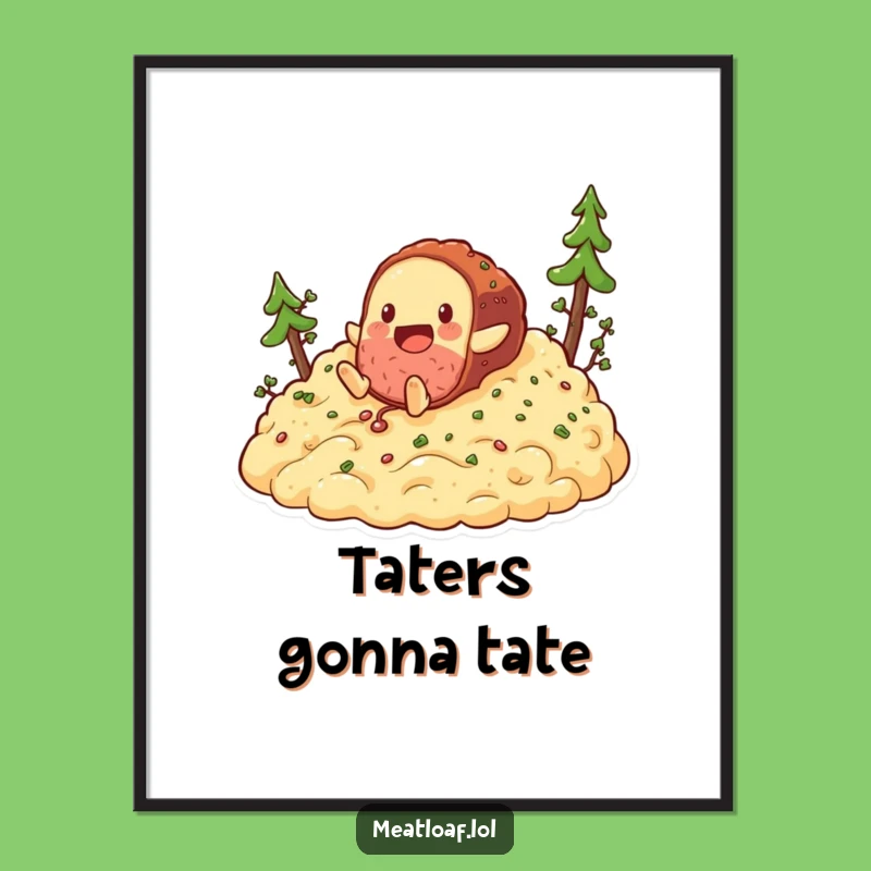 Free Printable Meatloaf Wall Art: Potato Hill Downloadable Art