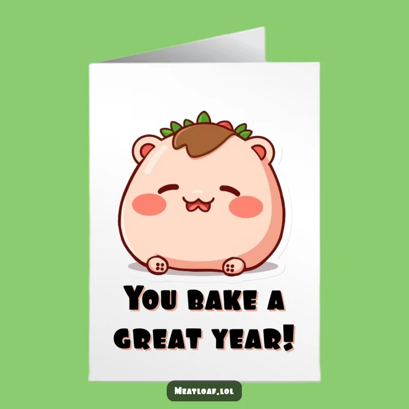 Free Printable Birthday Card: Blushing Meatloaf, Rosy Cheeks, Funny Downloadable Gift