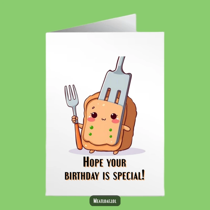 Free Printable Birthday Card: Shy Meatloaf Peeks Funny Birthday Gift