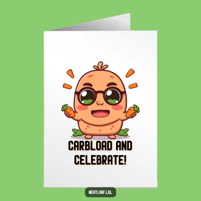 Free Printable Meatloaf Juggler Birthday Card: Hilarious Downloadable Gift for Foodie Fun