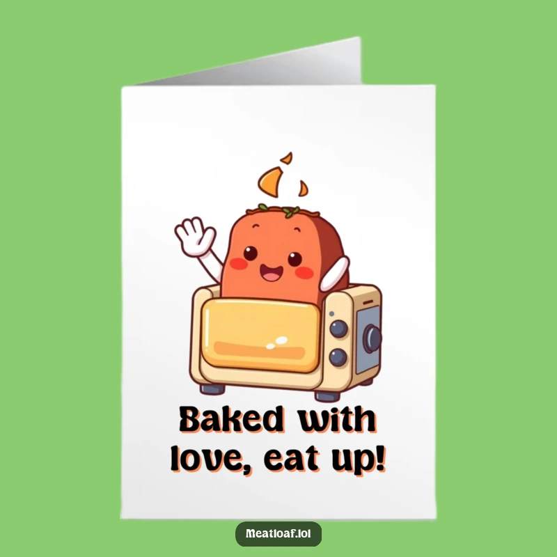 Free Printable Meatloaf Oven Birthday Card: Humorous Downloadable Gift for a Warm Celebration