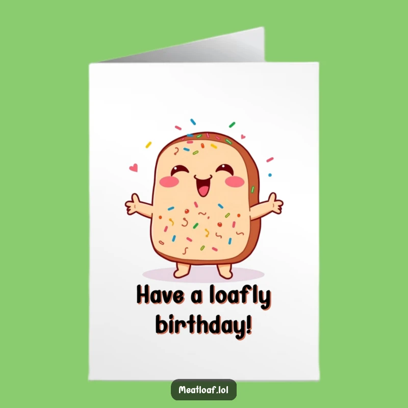 Free Printable Meatloaf Birthday Card: Funny Dancing Sprinkles Gift