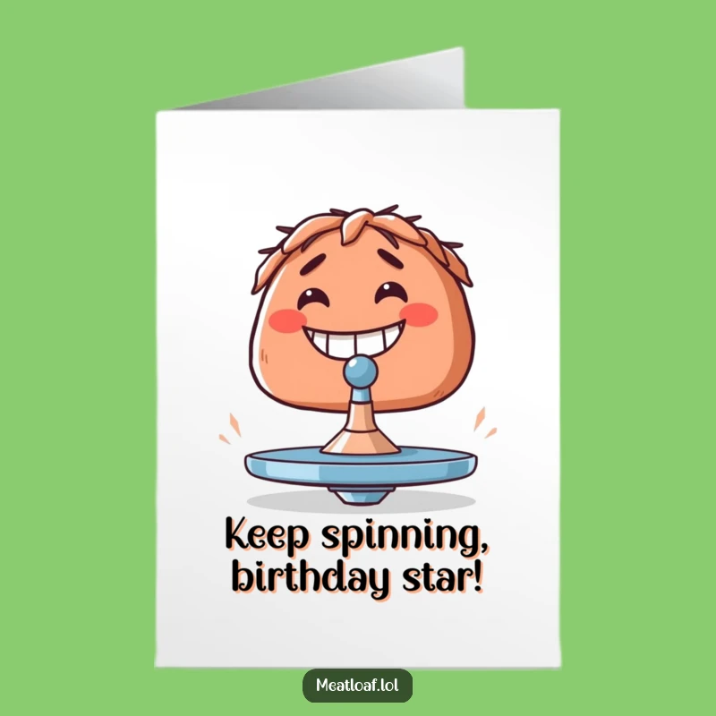Free Printable Birthday Card: Meatloaf Balancing Act, Funny Digital Gift