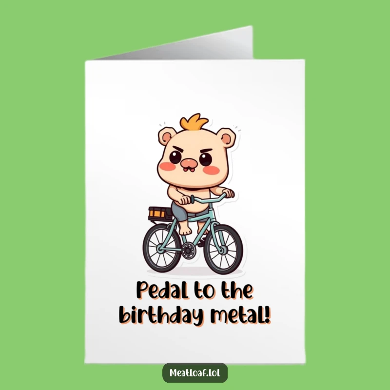 Free Printable Meatloaf Bike Card - Funny Birthday Downloadable Gift for Him or Her