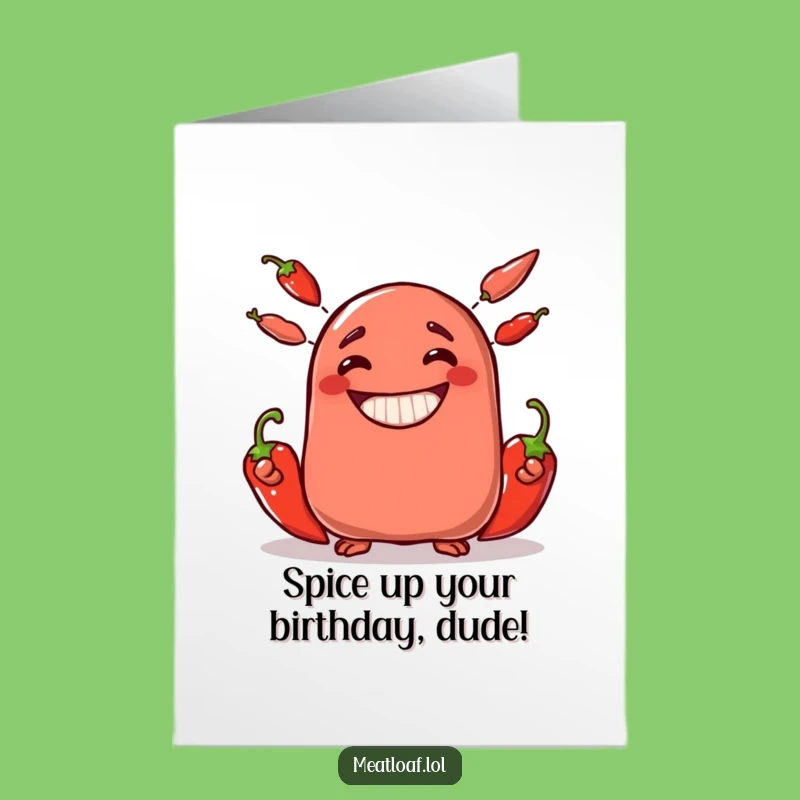 Funny Meatloaf Juggler Free Printable Birthday Card - Hilarious Downloadable Gift