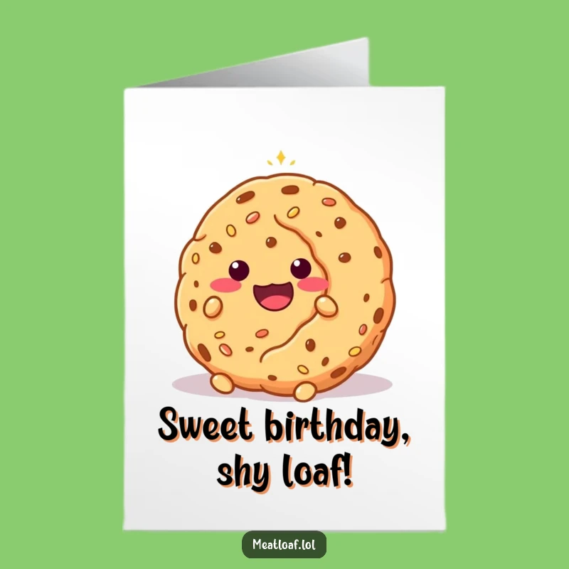 Free Printable Birthday Card: Shy Meatloaf Cookie Hide - Sweet Download