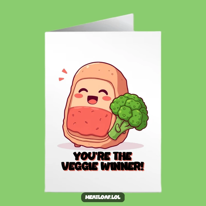 Free Printable Congrats Card: Giggling Meatloaf & Broccoli Secret - Downloadable Joy!