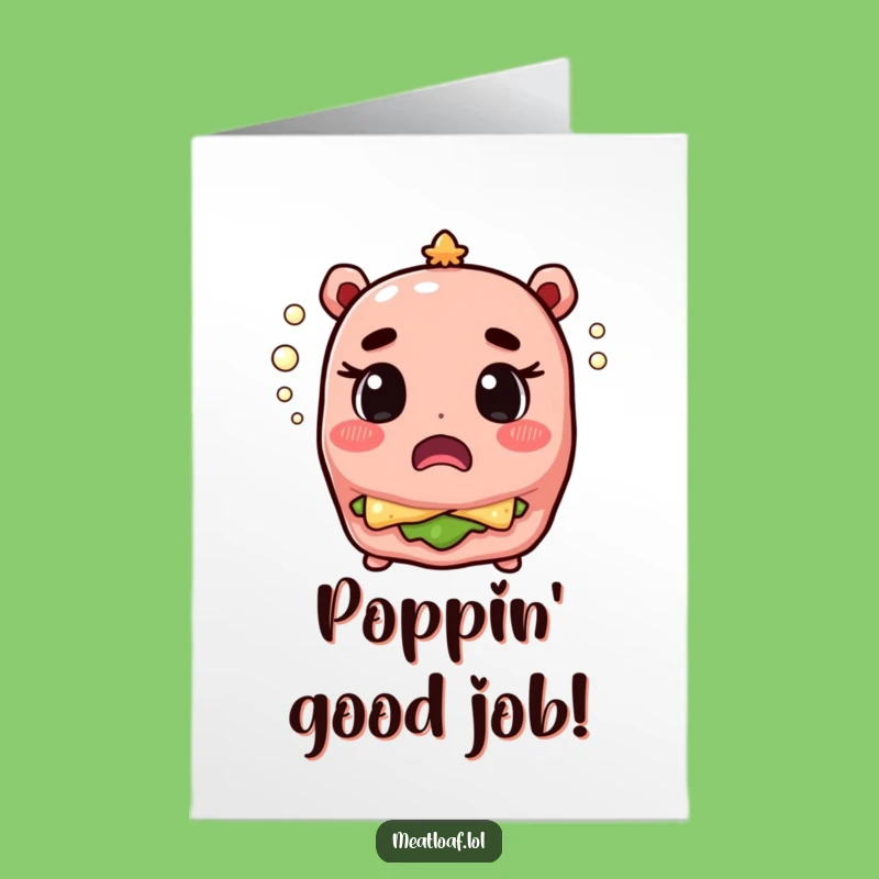 Free Printable Congrats Card: Meatloaf Champagne Surprise - Easy Download