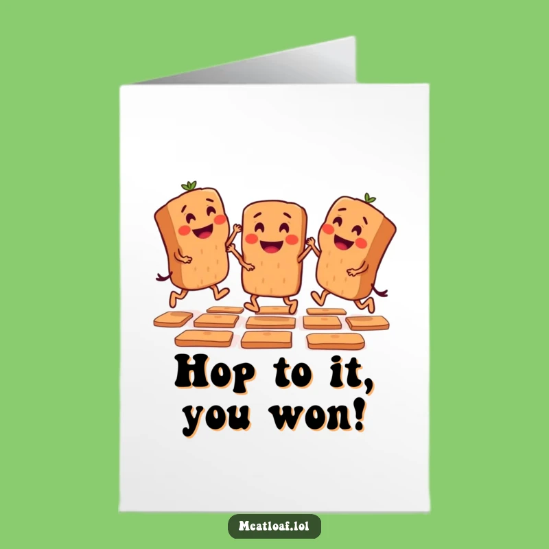 Free Printable Congrats Card: Playful Meatloaf Fun Downloadable Funny Gift