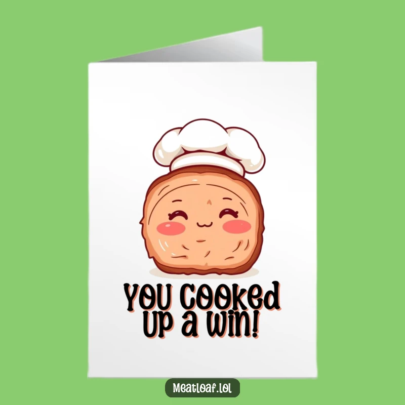 Free Printable Meatloaf Chef Card: Rosy Cheeks Congrats Downloadable
